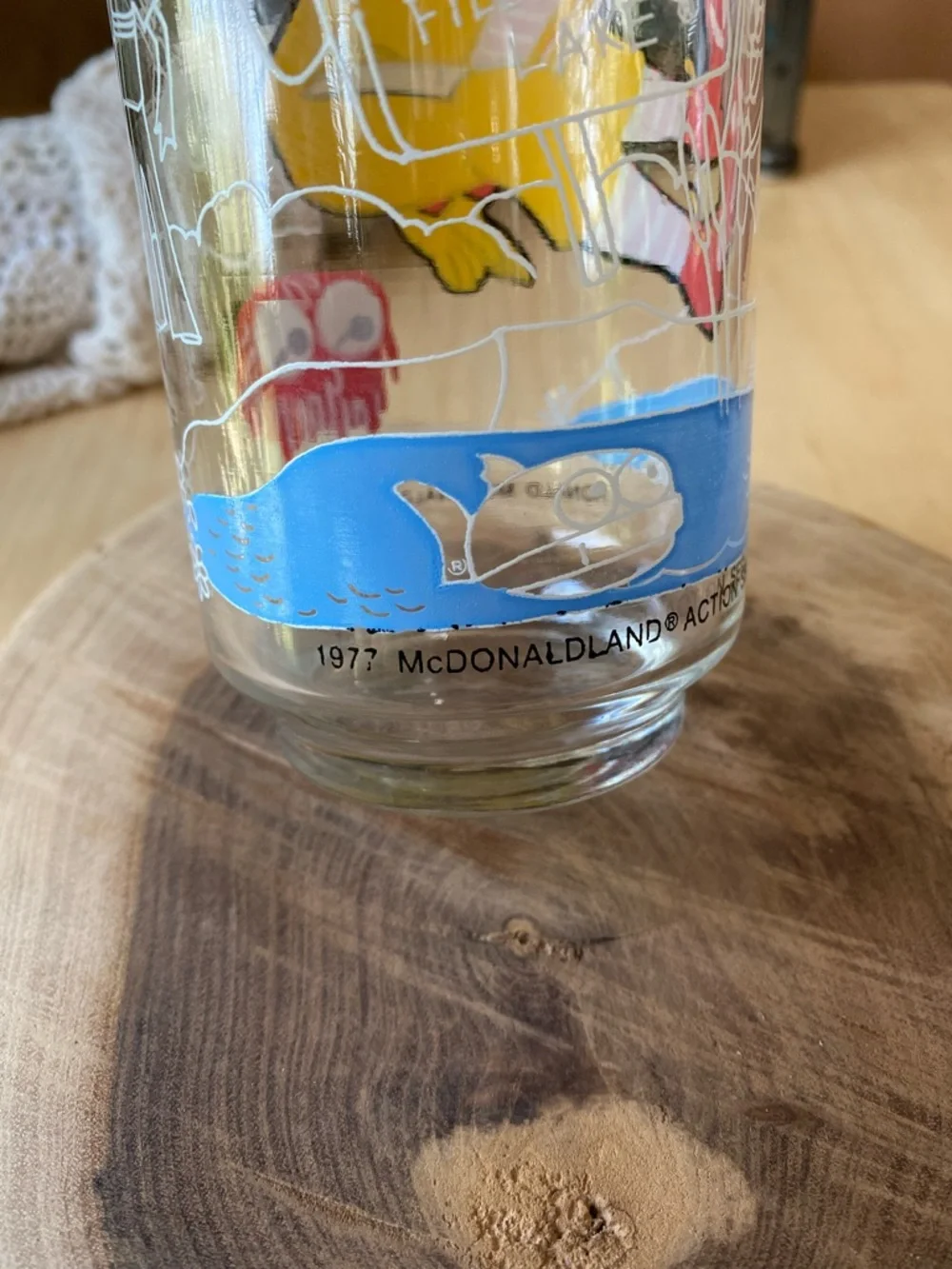 Vintage Ronald McDonald 1977 McDonald land action series glassware
